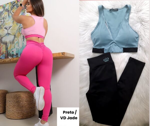 CONJUNTO FITNESS TEERÃ LEGGING EMPINA BUMBUM E TOP - Image 2