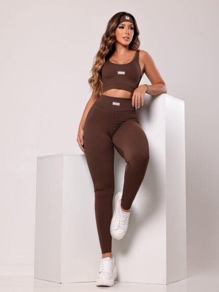 Conjunto Fitness Magnífico Flor Brasil