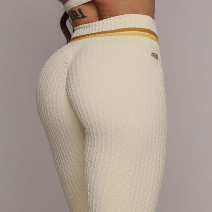 LEGGING EMPINA BUMBUM JACQUARD SAVOIR BAUNILHA