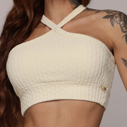 Top Fitness Tulipa Jacquard Savoir Baunilha