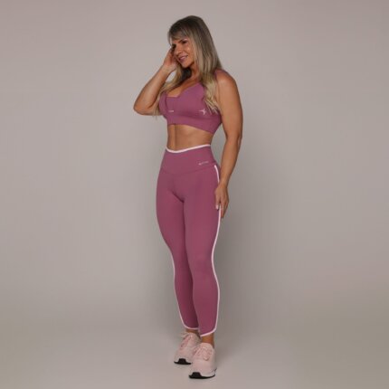 Conjunto Legging Live Empina Bumbum e Top Dublin Rosa Queimado