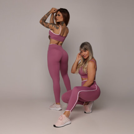 Conjunto Legging Sense Bicolor e Top Las Vegas Rosa Queimado
